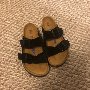 Black Birkenstock shoes never worn